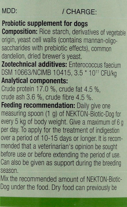 Nekton Biotic-Dog Probiótico para Perros 80g – Apoyar la digestión normal: Al promover un ambiente intestinal – Image 2