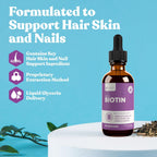 Rejuvica Health Active Biotin - Suplemento Líquido de Biotina 5000mcg para Cabello, Piel y Uñas