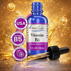 Liquid Vitamin B5 50 mg – Pantothenic Acid Dropper, Vegan, 30 ml