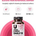 UMZU Daily B - Complejo Completo de Vitaminas B con B1, B2, B3, B5, B6, B7, B9 y B12