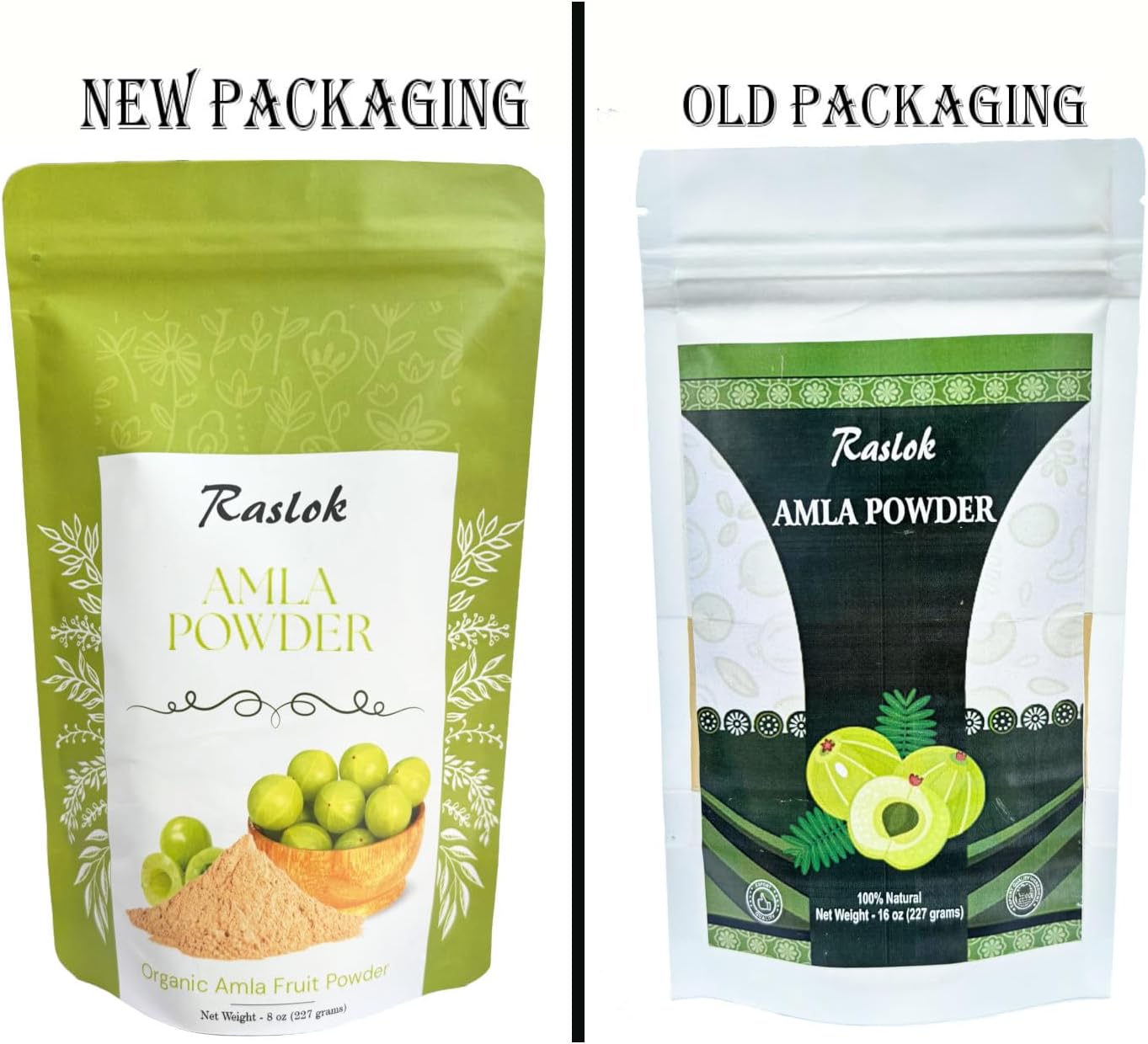 Raslok Amla Powder | Alto en Vitamina C, Antioxidantes, Potenciador de Energía (227 g)