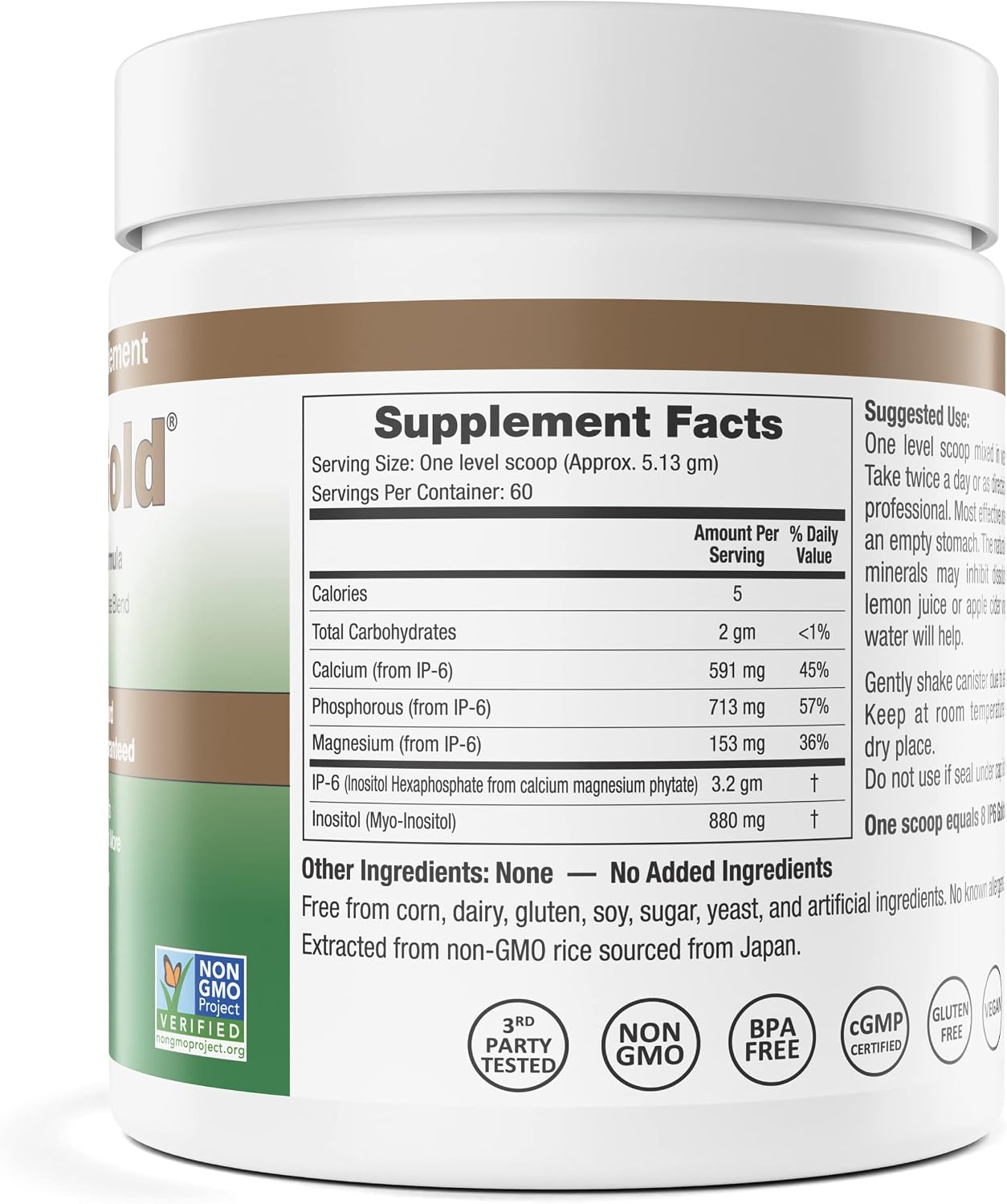 IP6 Gold Devicare con Myo-Inositol - 308 g - Sin Sabor - Complemento Alimenticio Antioxidante