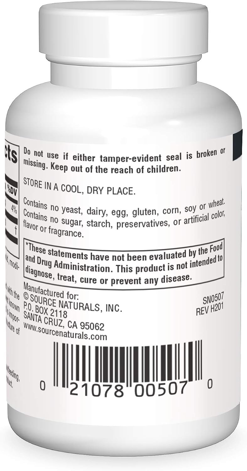 Source Naturals PABA - Para-Aminobenzoic Acid, 100 mg - 100 Tablets