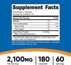 Nutricost Pectina de Manzana en Cápsulas, 2100mg por Dosis, 180 Cápsulas - Sin Gluten, Vegano