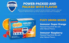 Emergen-C Immune+ 1000 mg Vitamina C + Vitamina D + Zinc, Super Orange (60) y Raspberry (30) – 90 Sobres