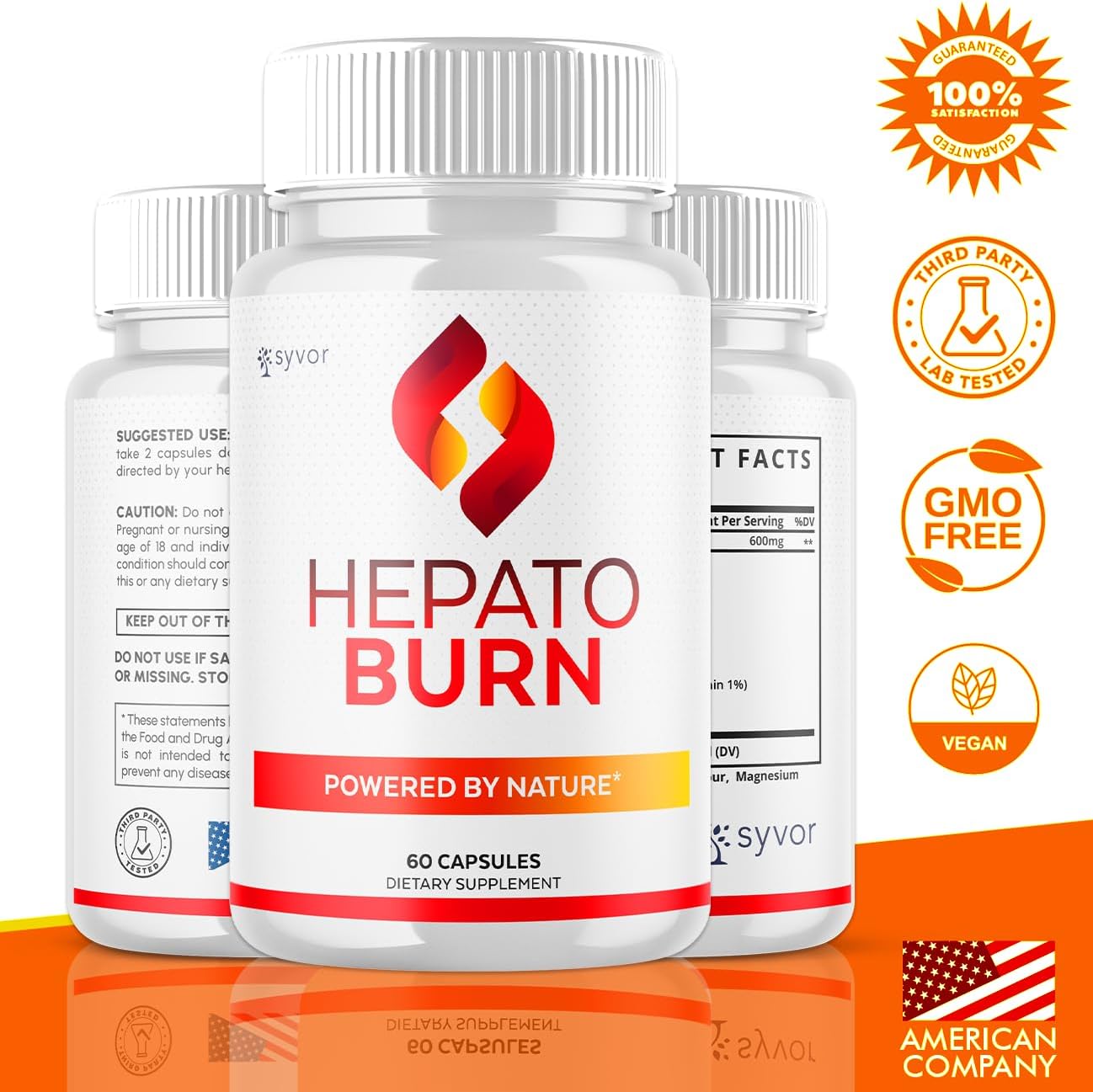 (Paquete de 2) Cápsulas Hepato Burn - Suplemento con Ingredientes Naturales Premium, 120 Cápsulas