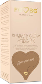 FGBG Summer Glow Tanning Gummies - Sabor Miami Vice - Piña, Coco y Fresa - Veganas - Sin Gluten - Sin Lácteos - 30 Días