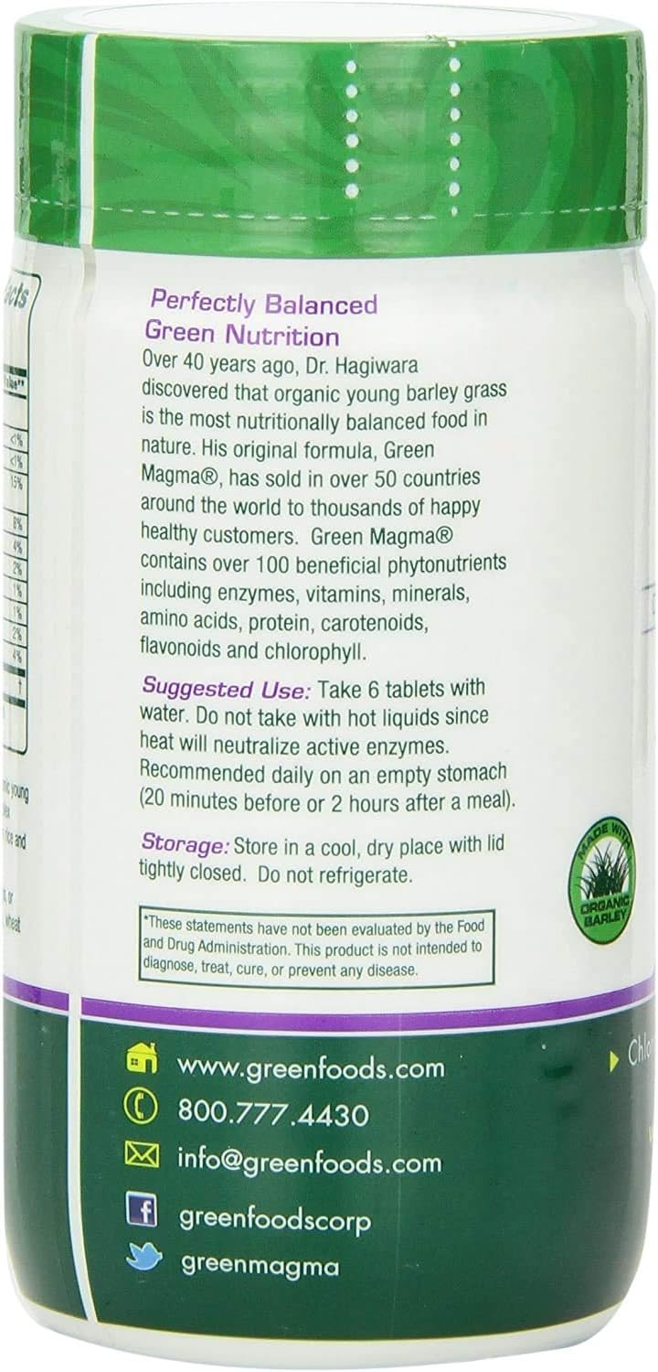 Green Foods Green Magma Complemento Nutricional, 500 Comprimidos