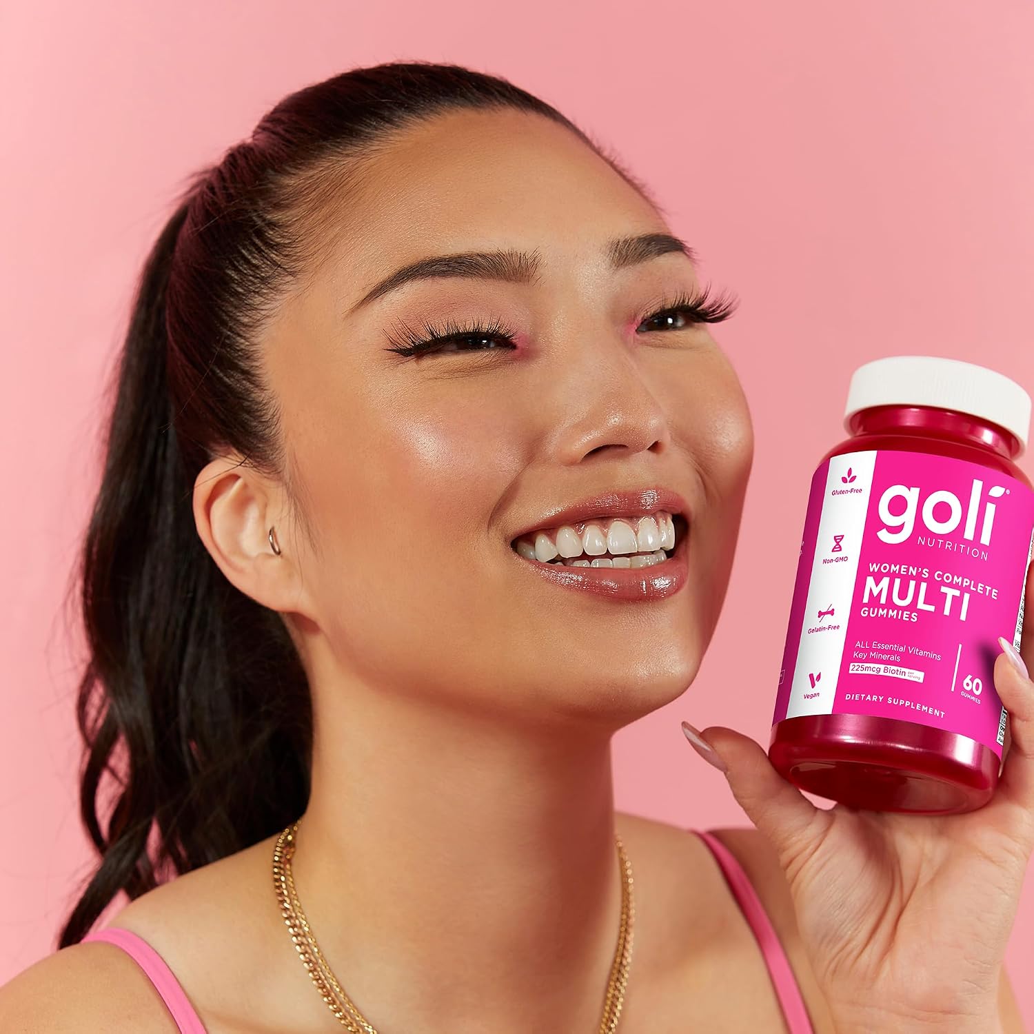 Goli Women's Multi Gummies - Multivitamínico Diario Completo para Mujeres con 13 Vitaminas Esenciales, Biotina, Zinc - Vegano, Sin Gluten - 60 Gominolas (Paquete de 2)