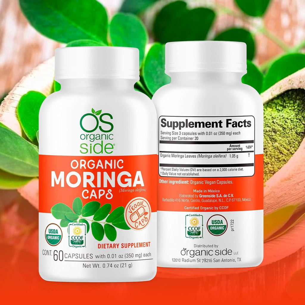 Cápsulas de Moringa Orgánica | 60 Cápsulas