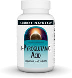 Source Naturals Ácido L-Piroglutámico - Suplemento Alimenticio - 1000 mg - 60 Comprimidos Vegetarianos