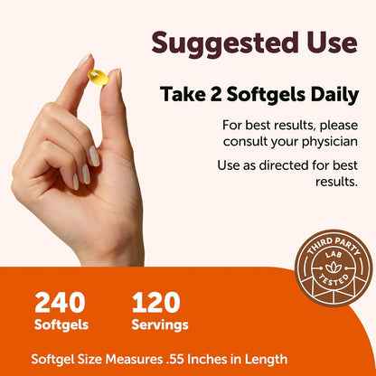 Micro Ingredients Vitamin E 1000 IU (450 mg) Per Serving, 240 Softgels | Daily Vitamin E Supplement | 4-Month Supply | – Image 4