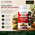 Vadik Herbs Avipattikar Churna, Amla Capsules con Pippali & Ginger - 100 Cápsulas