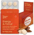 NeuroGum Energy & Focus, Canela, 12 Paquetes, 9 Piezas Cada Uno