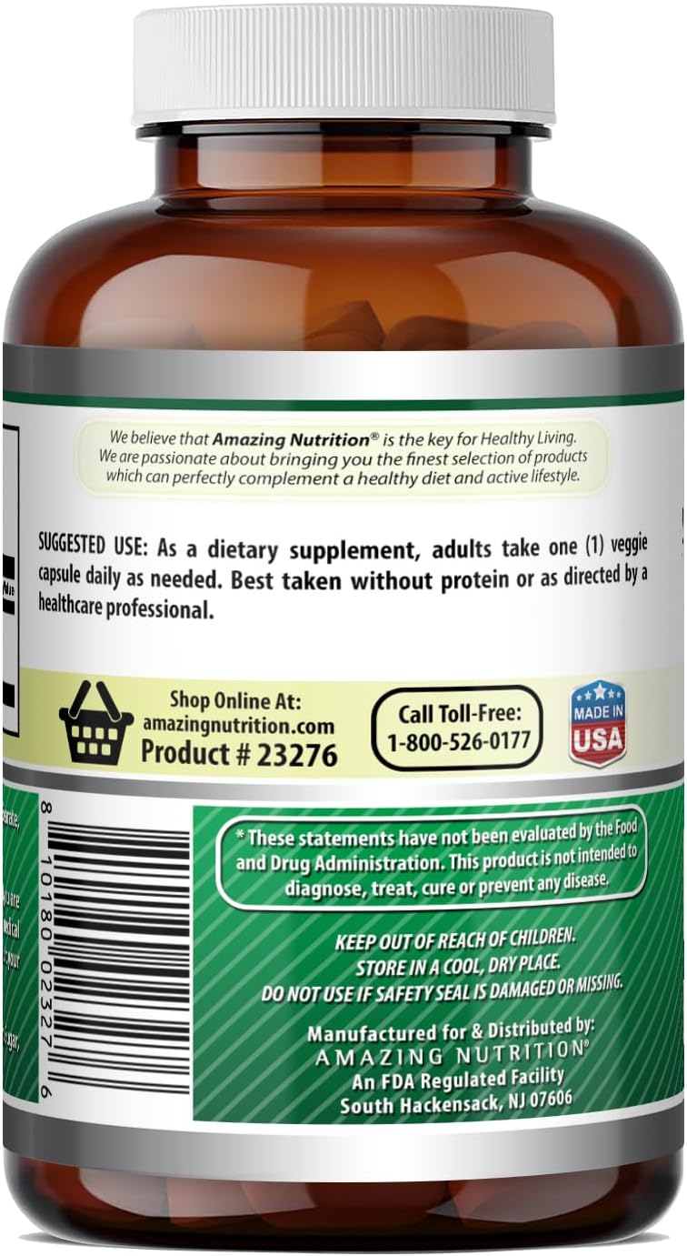 Amazing Formulas GABA 750mg por ración - 200 Cápsulas Vegetales