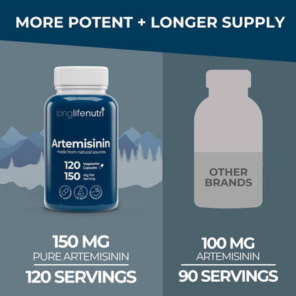 Artemisina 150mg - 120 Cápsulas Vegetales de Ajenjo Dulce Orgánico - LongLifeNutri – Image 3