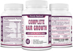 Purely Optimal Vitaminas para el Crecimiento del Cabello – 5000 mcg Biotina, Colágeno, Keratina – 60 Cápsulas