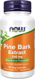 NOW Foods Extracto de Corteza de Pino 240 mg, 90 Cápsulas Vegetales (Paquete de 2)