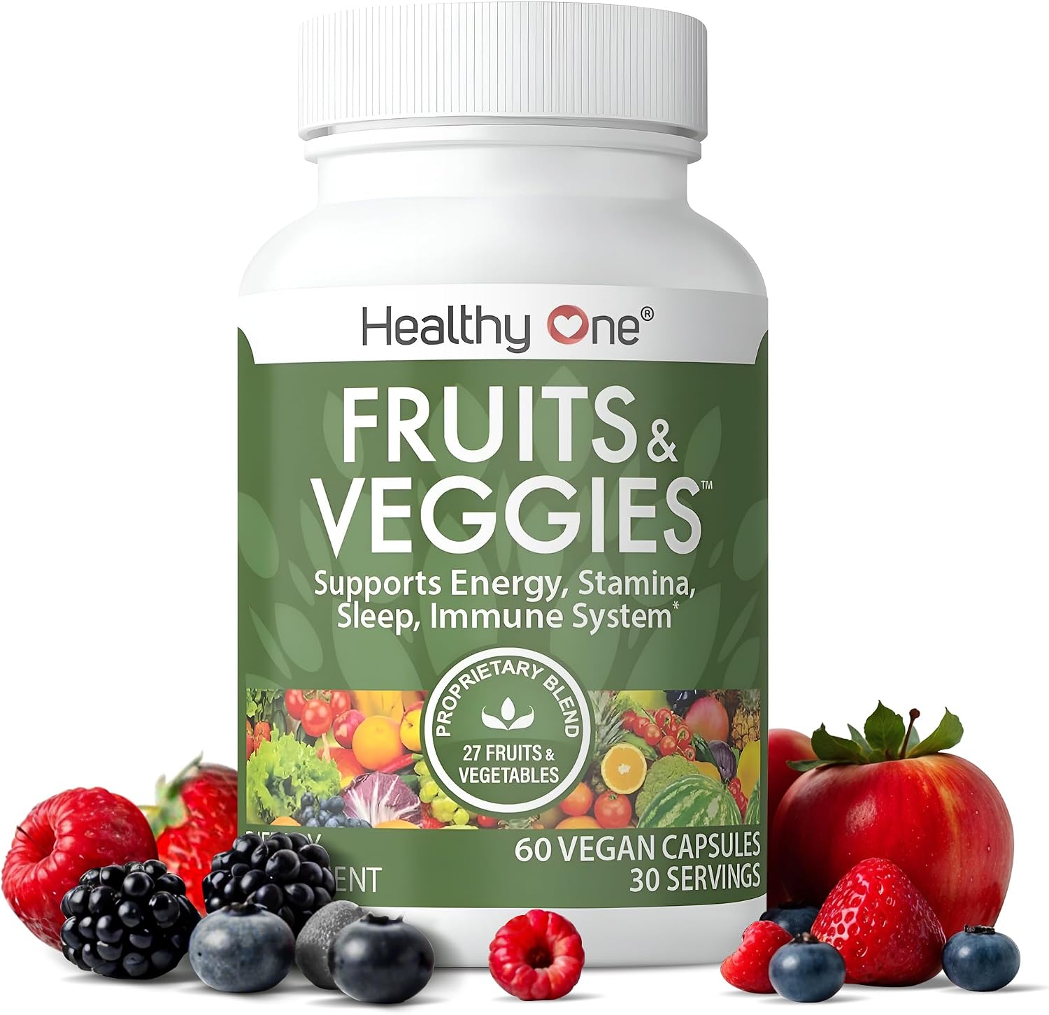 Fruits & Veggies Formula - 27 Frutas y Verduras Enteras Ecológicas - 60 Cápsulas (30 Días)