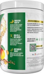 Alpha Greens - Superfood en Polvo con Frutas y Verduras, 40+ Ingredientes Naturales, Prebiótico y Probiótico, 30 Servicios (Melocotón Mango)