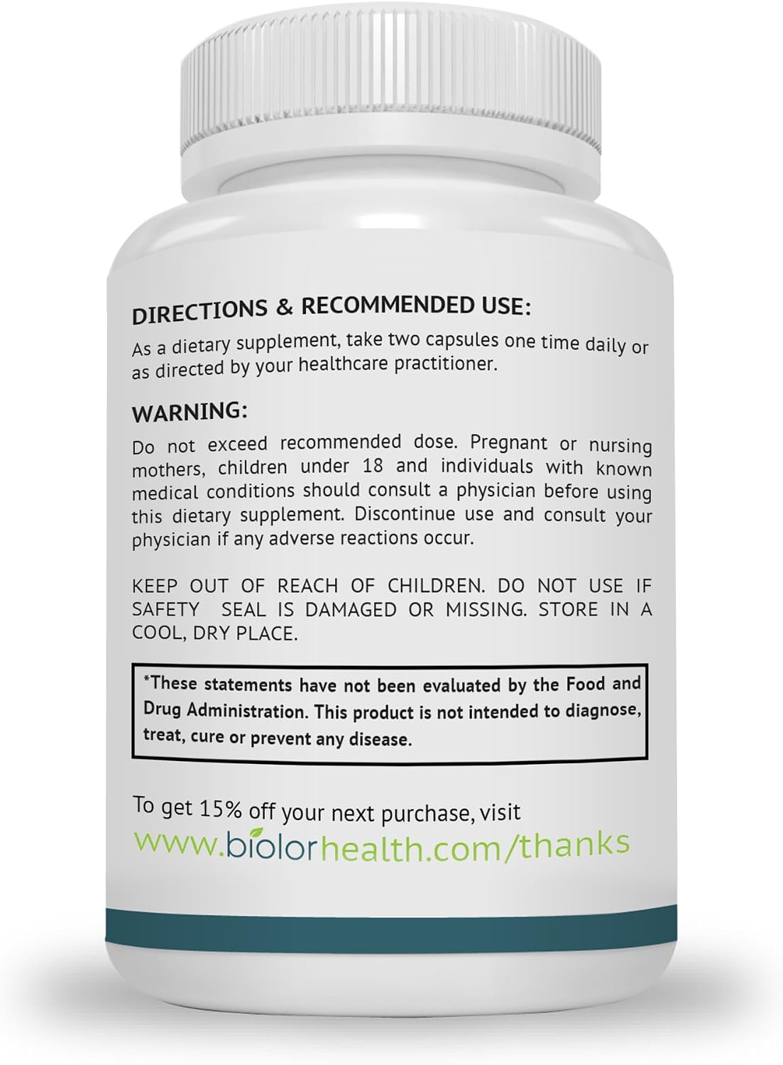 Biolor Stronghold Control de Vejiga para Hombres y Mujeres - Apoya el Flujo Urinario Saludable (Dentro de Rangos Normales) - 120 Cápsulas