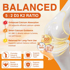 ZEBORA Vitamina D3 K2 - Máxima Potencia 10000 UI D3 y 100 mcg K2 como MK-7 - Salud Ósea, Cardíaca e Inmunológica - Sin Gluten, No GMO, 120 Cápsulas