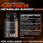 FXSUPPS Fluid Fighter – Suplemento Herbal con Potasio y Vitamina B6, 90 Cápsulas – Favorece el Equilibrio de Líquidos y la Función Muscular