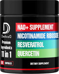 DEDICAD 11in1 NAD Supplement - Nicotinamida Ribósido, Quercetina, Resveratrol y 8 Más - 60 Cápsulas (2 Meses)