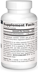 Source Naturals Metilcobalamina Vitamina B12 Sabor Cereza, 1 mg - 240 Pastillas