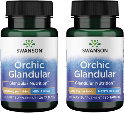Swanson Orchic Glandular - Salud Masculina 1 g, 30 Comprimidos (Paquete de 2) – Image 1