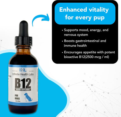 Vitaminas Líquidas B-12 para Perros - Suplemento de Metilcobalamina - Infinite Health Labs – Image 3
