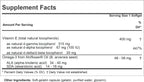 Gamma Vitamina E de ANDREW LESSMAN - 30 Cápsulas Blandas - 315 mg de Gamma Tocoferol con Cuatro Tocoferoles Naturales y Aceite de Ahiflower