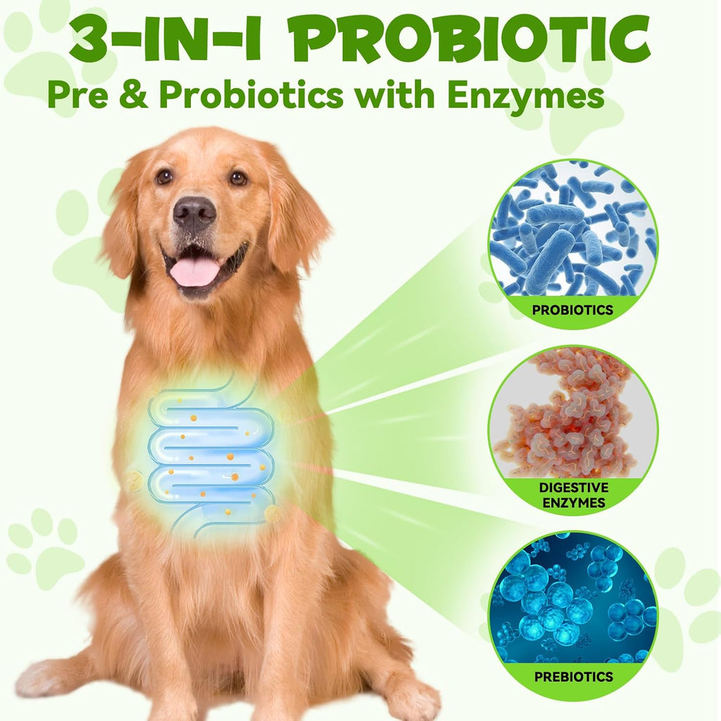 Probiótico Líquido para Perros 3 en 1 - 60 ml | Salud Digestiva e Inmunidad