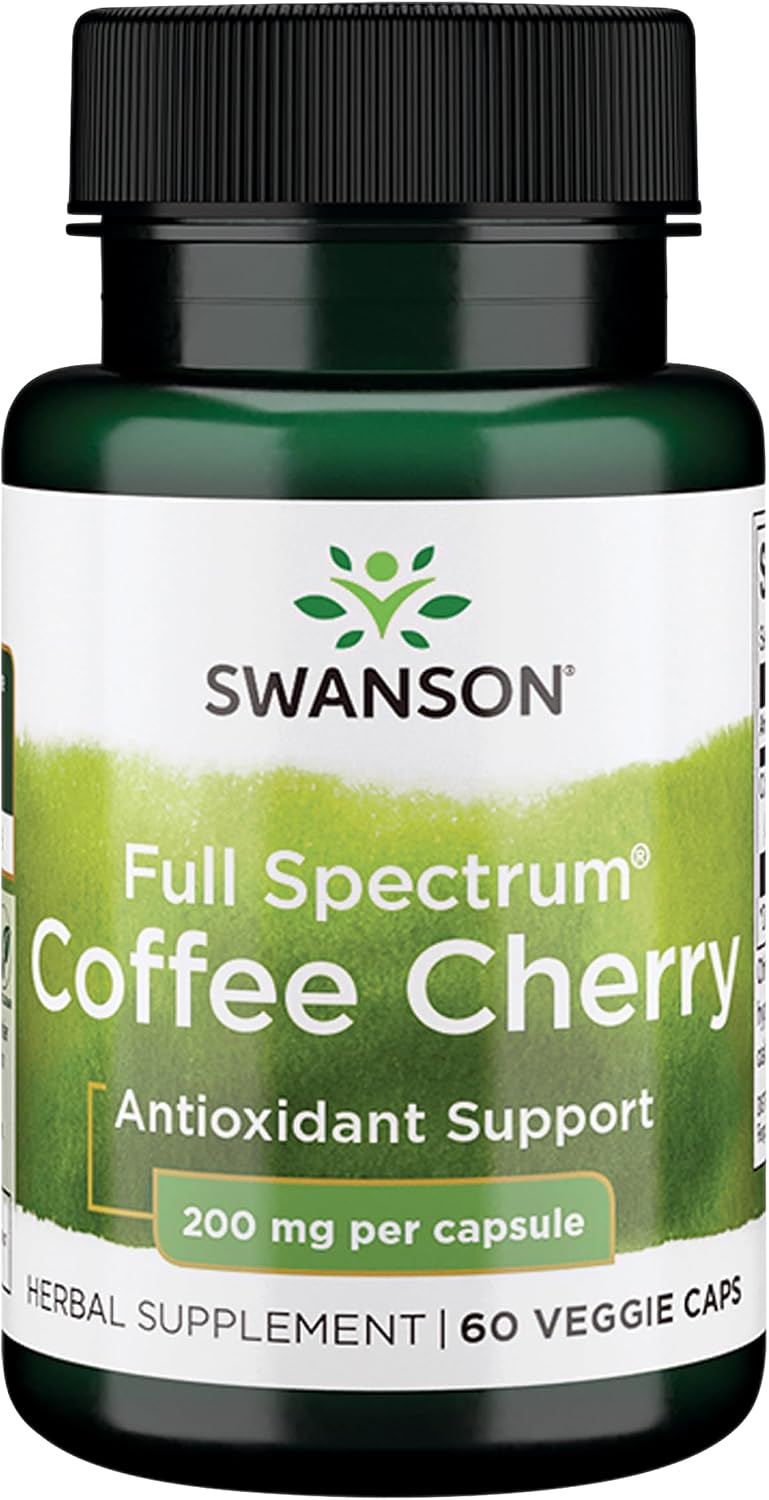 Swanson Full Spectrum Coffee Cherry - Suplemento antioxidante - 60 cápsulas vegetales