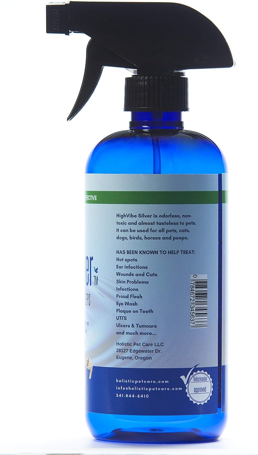Coloide de Plata para Perros, Gatos, Caballos y Pájaros – 20 PPM – Cuidado de Heridas, Hot Spots, Alivio de la Piel y Apoyo Inmunológico – Solución Natural, Spray (473 ml)