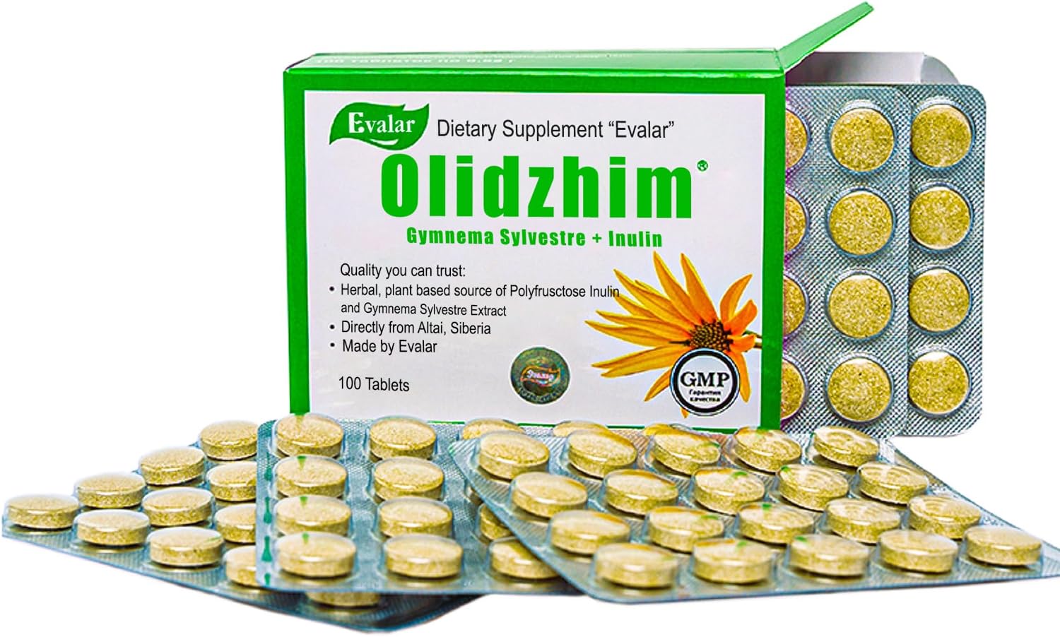 Evalar Gymnema Sylvestre Inulina Olidzhim Hierba 100 Comprimidos