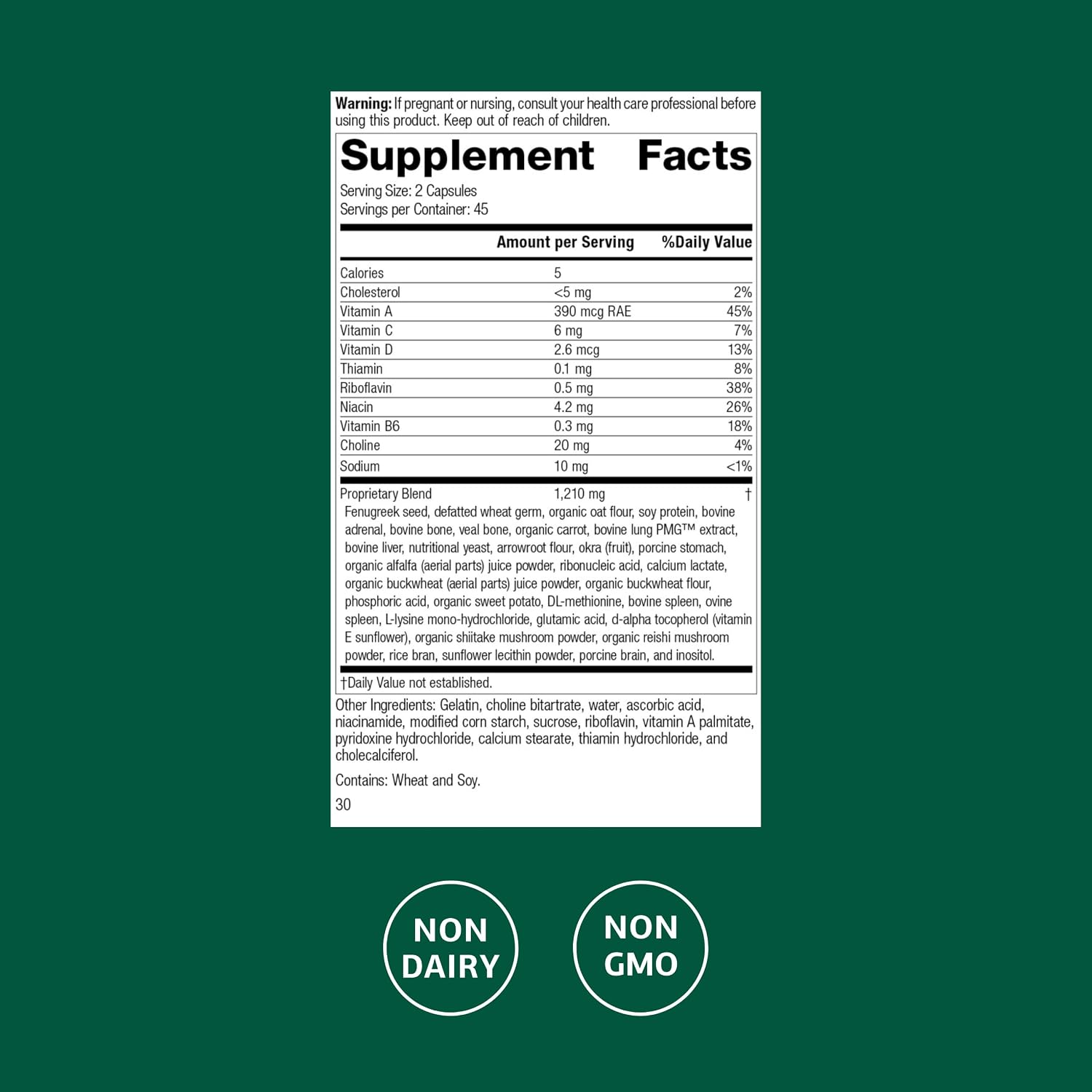 Standard Process Emphaplex - Suplemento para el Sistema Respiratorio con Apoyo Antioxidante - 90 Cápsulas (45 Porciones)