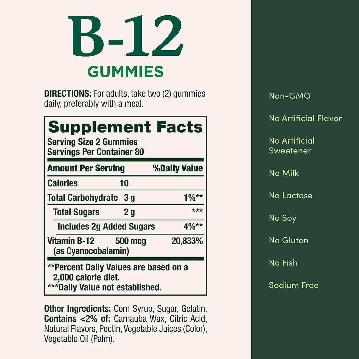 Nature's Bounty Vitamina B12 Gummies, 500 – Metabolismo energético normal: Ayuda a convertir los alimentos en – Image 5