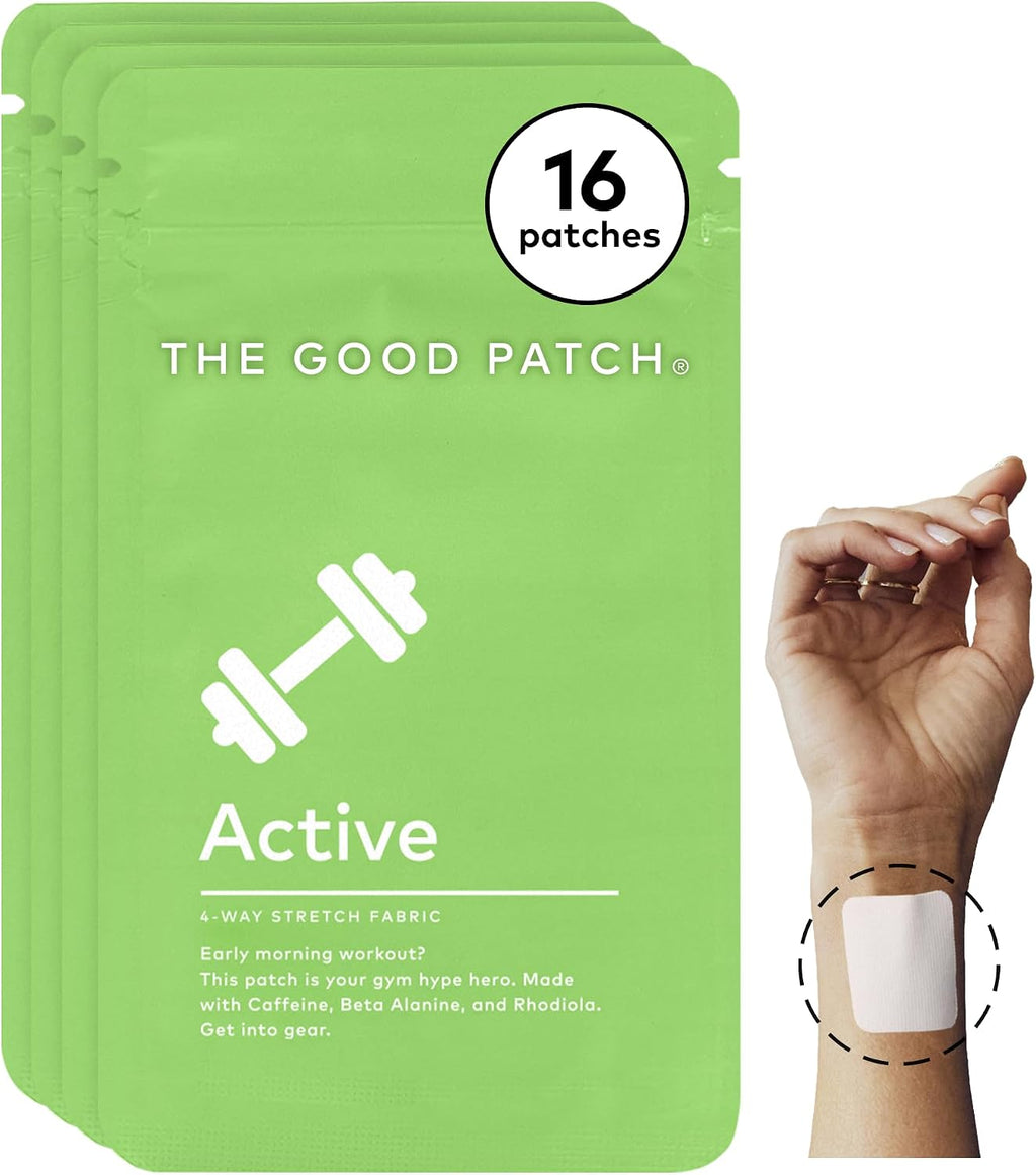 The Good Patch Weekday Hustle Duo - Parches de Vitamina B12 con Cafeína y Yerba Mate (8 unidades)