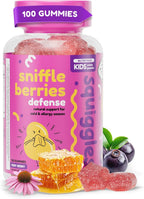 Squiggles Sniffle Berries Gomitas de Saúco, Propóleo y Equinácea para Niños - 100 uds