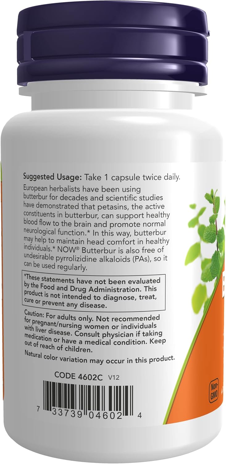 Now Foods Petasites con Matricaria, 60 Cápsulas Vegetales (Paquete de 2)