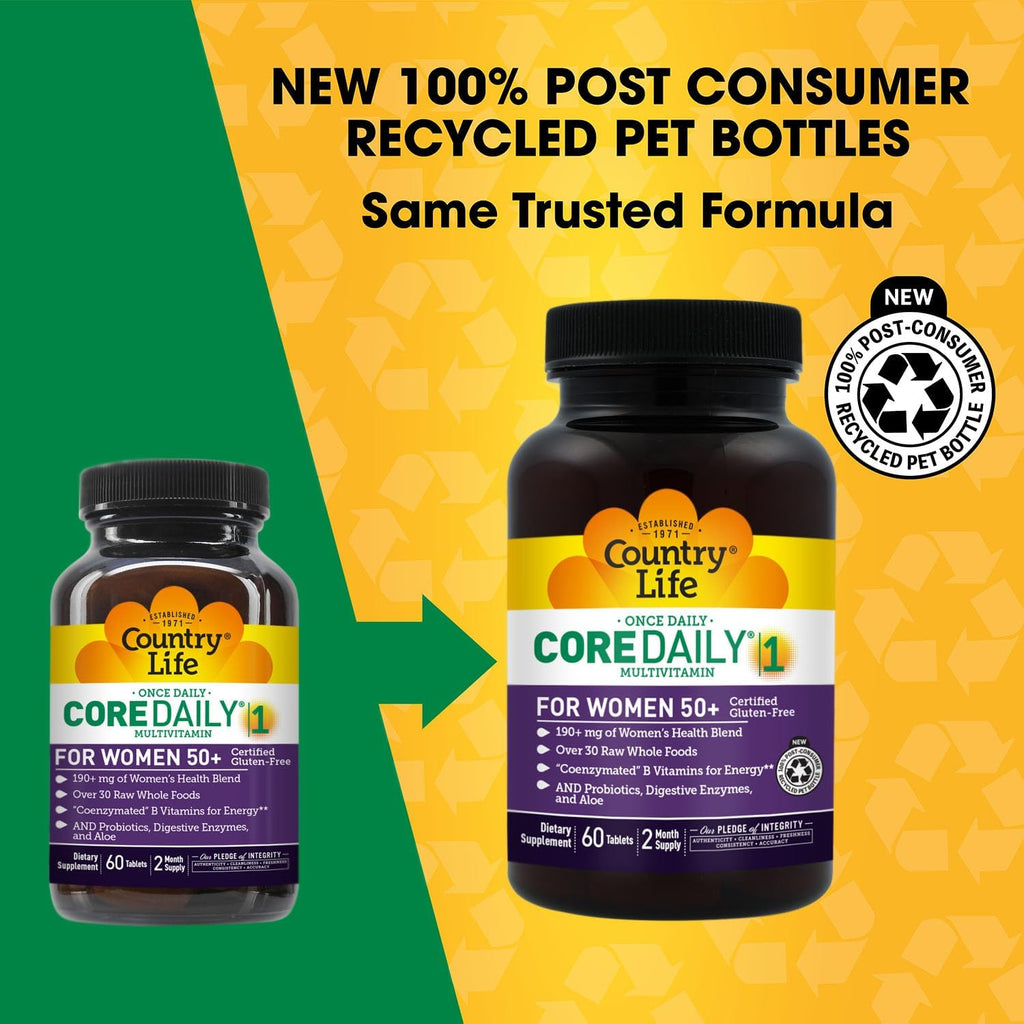 Country Life CORE Daily-1 Multivitamínico para Mujeres 50+