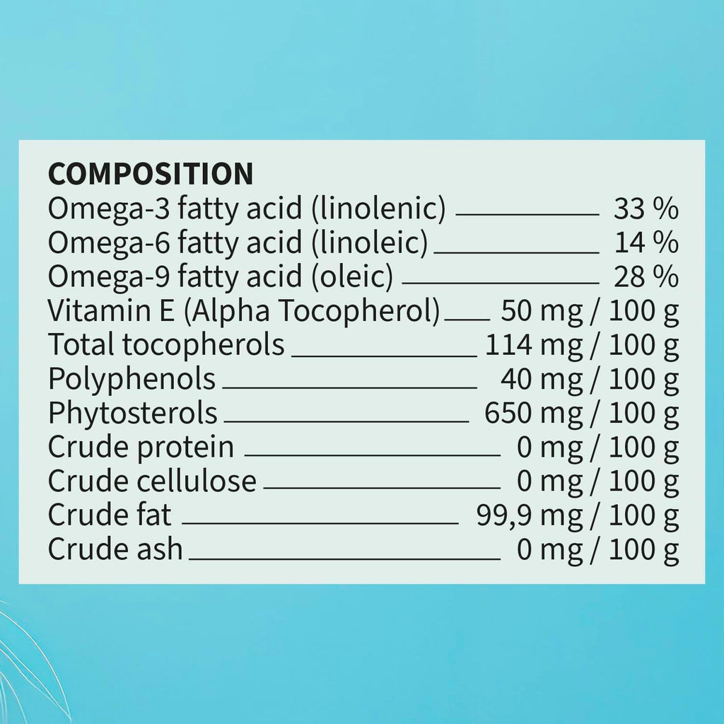 Aceite de Camelina para Perros y Gatos, 500mL - Olimega Farm