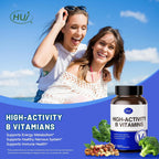 HUJ High-Activity B Vitamins - Complejo de 8 Vitaminas B con Inositol y D-Chiro Inositol - 60 Cápsulas