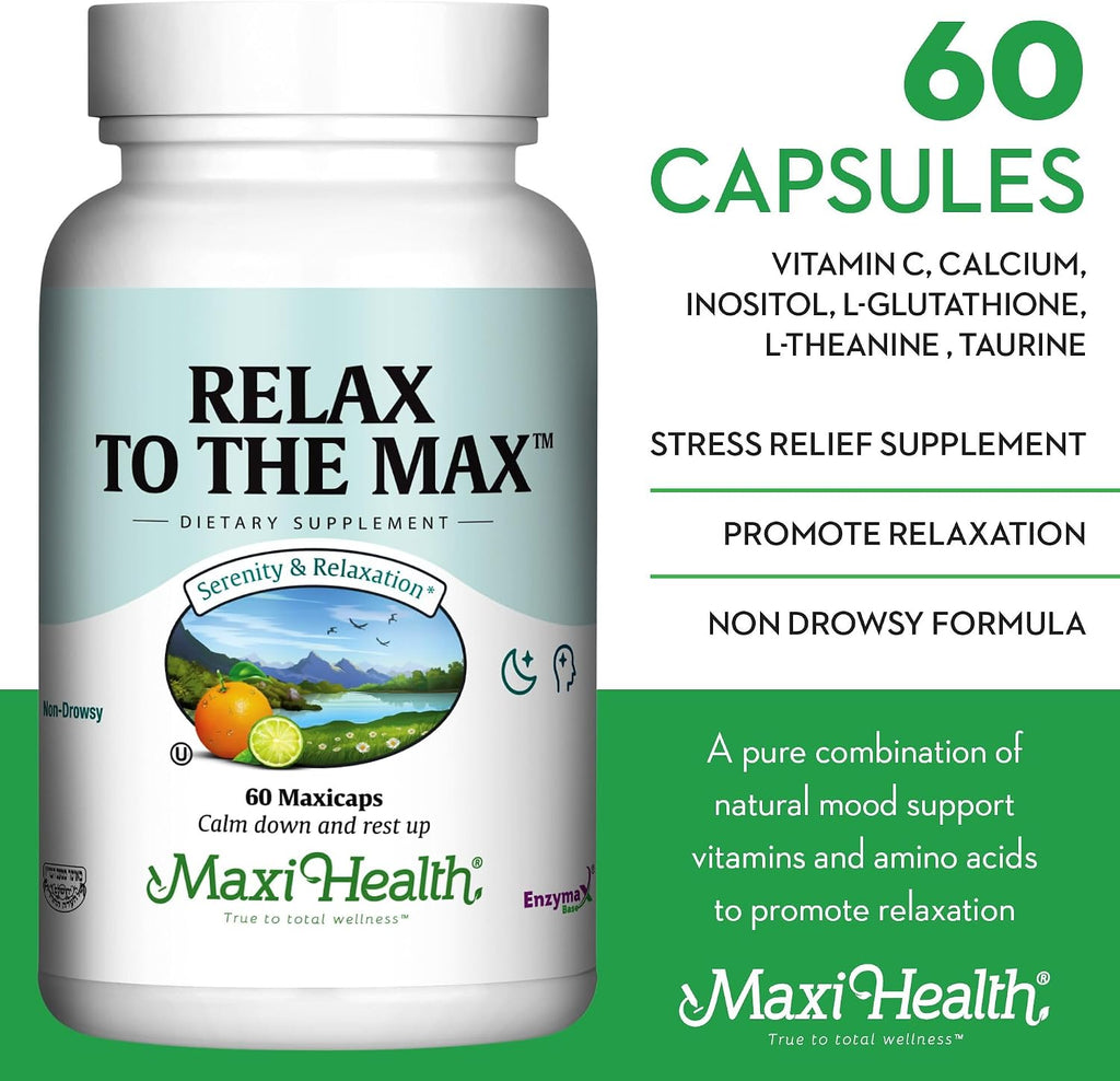 Relax to The Max Fórmula para el Estrés – 60 Cápsulas