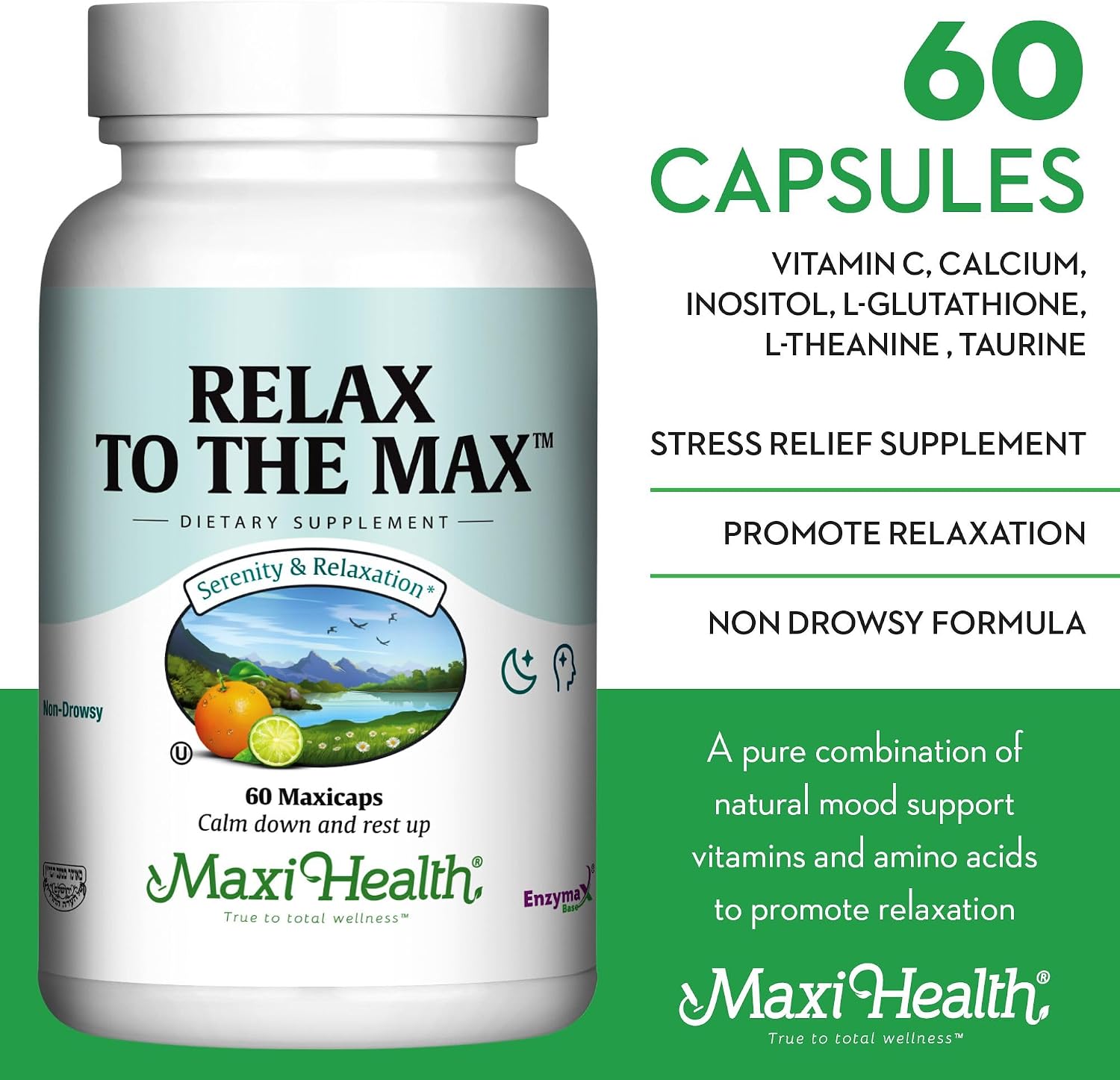 Relax to The Max Fórmula para el Estrés – 60 Cápsulas