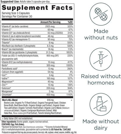 Ancient Nutrition Men's 40+ Multivitamínico 3 Días, 90 Cápsulas – Image 3