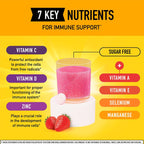 Airborne 1000mg Vitamina C con Vitamina D + Zinc Multivitamínico Sin Azúcar Comprimidos Efervescentes Sabor Very Berry, 30 Comprimidos (2 Pack)