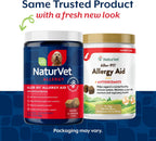 NaturVet Aller-911 Advanced Allergy Aid - Suplemento Antioxidante para Perros y Gatos con Omegas, DHA, EPA - 180 Masticables Blandos