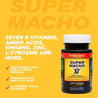 Super Macho Dietary Supplement with High-Potency Zinc and 7 B Vitamins, Preservative-Free, Sugar-Free, and Caffeine-Free, 50 Soft Capsules